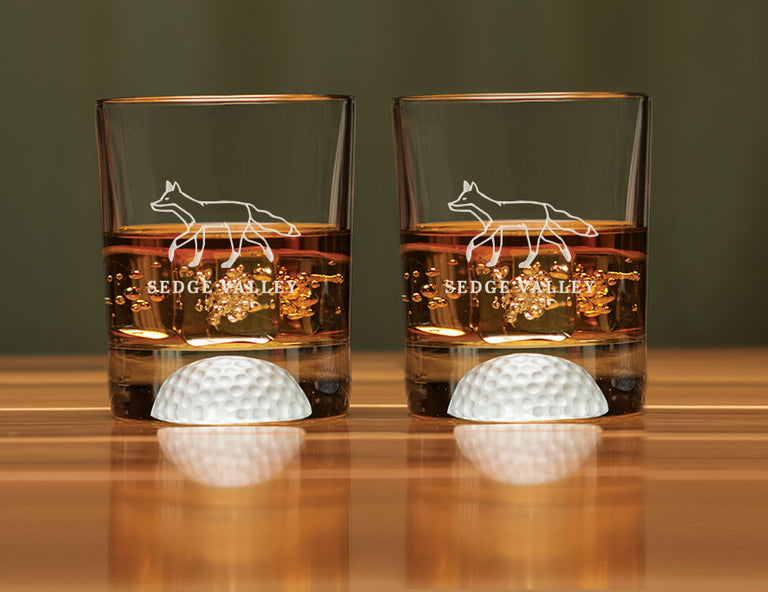Sterling Cut Glass Fore Double Old Fashion - Set of Two