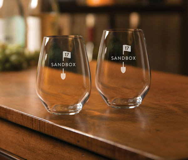 Sandbox Stemless Wine Glass Set