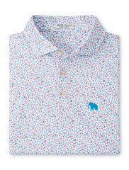 Peter Millar White Orange Crush Polo