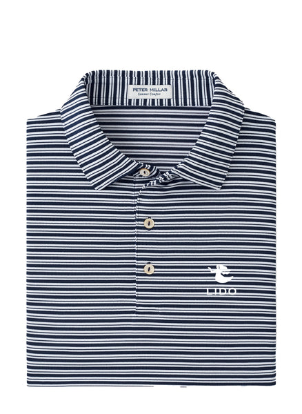 Peter Millar Navy Dellroy Performance Mesh Polo