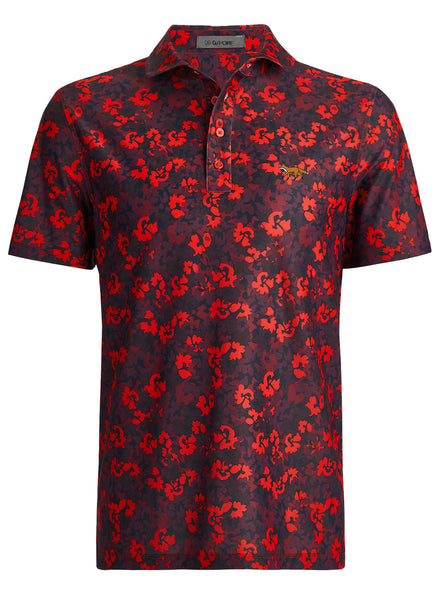 G/Fore Camo Floral Tech Pique Polo