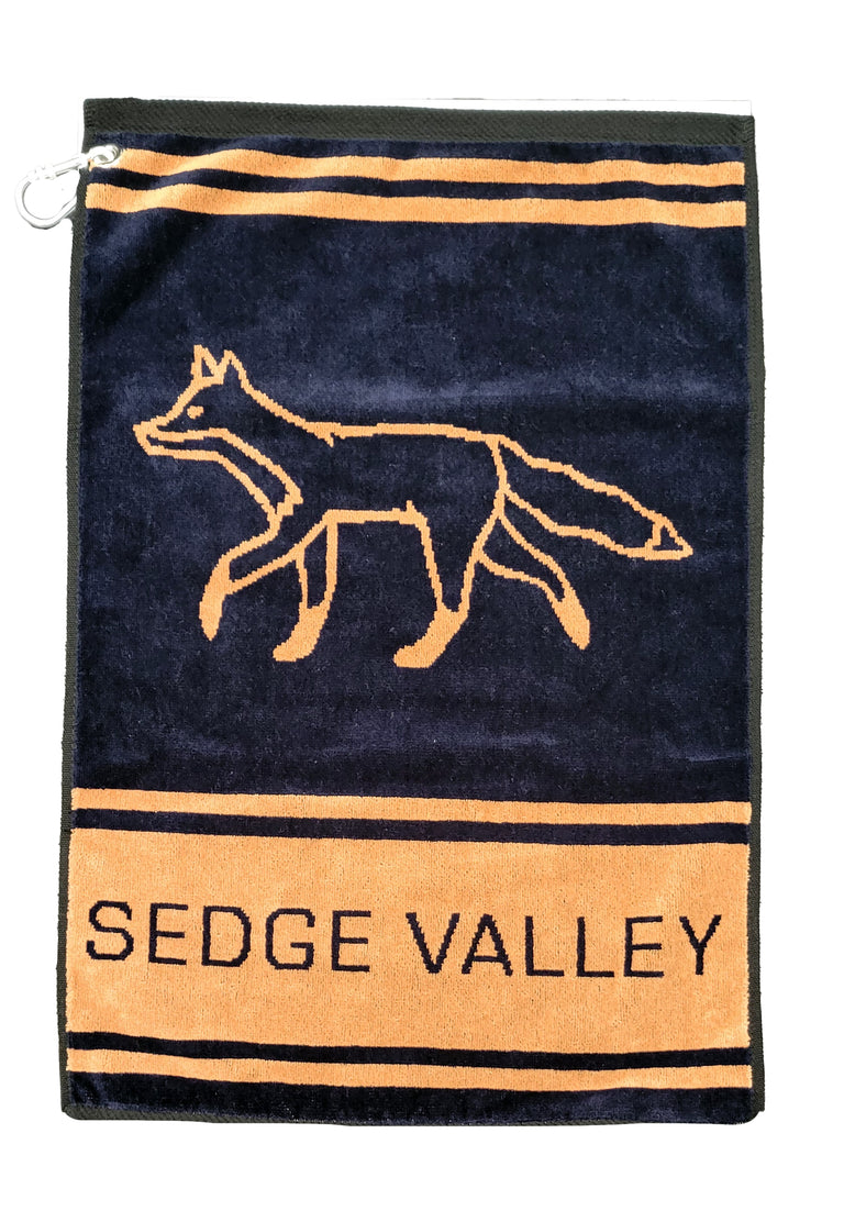 PRG Navy Jacquard Weave Towel