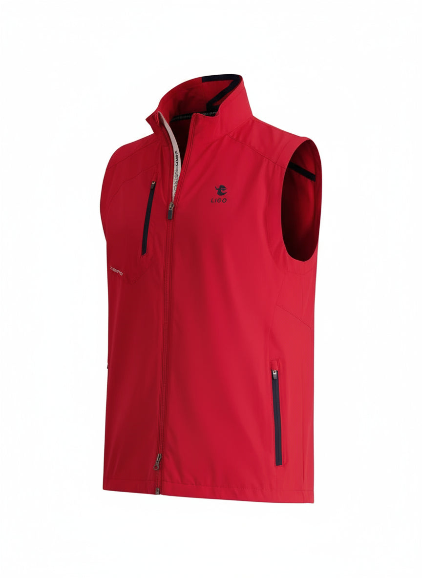 Gilet De Golf Zero Restriction Z700 Tour Series Homme – Blanc/bleu, Taille L, Fermeture Complète