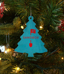 Sandbox Wooden Ornament