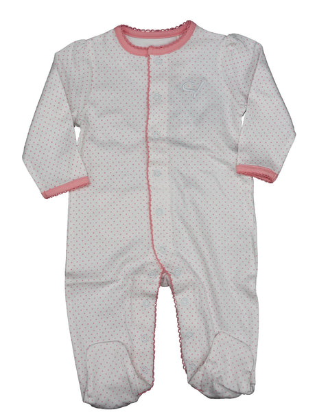 Infant Girl's Long Sleeve Footed Romper