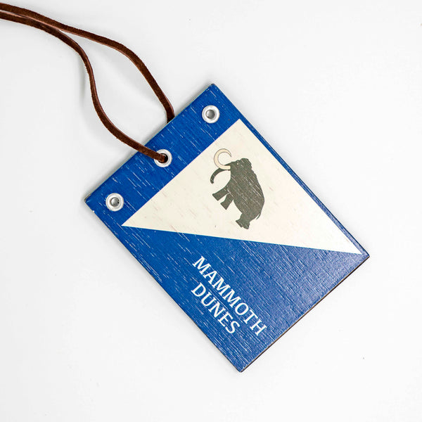 Mammoth Dunes Wooden Bag Tag